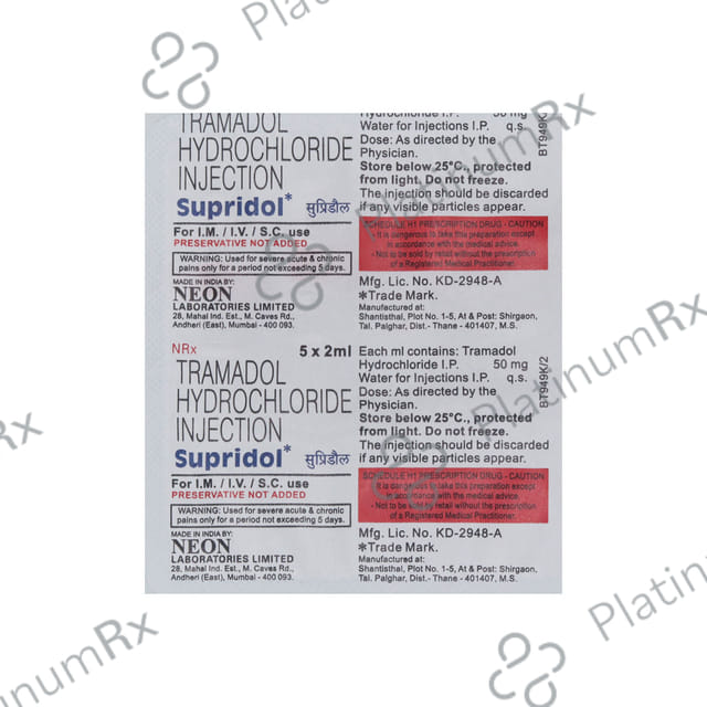 Supridol 100mg Injection