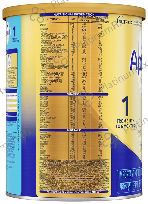 Aptamil Gold Stage 1 (6 Months) Powder 400gm