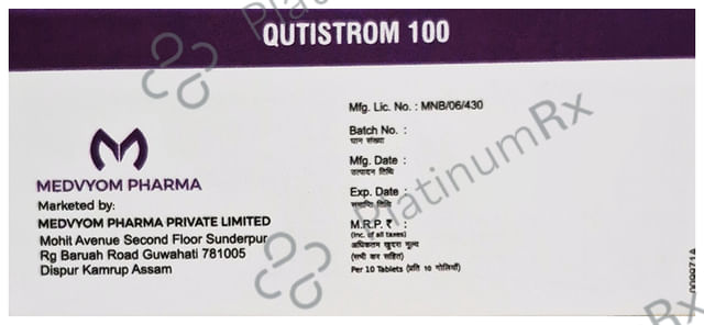 Qutistrom 100 Tablet PR 10s