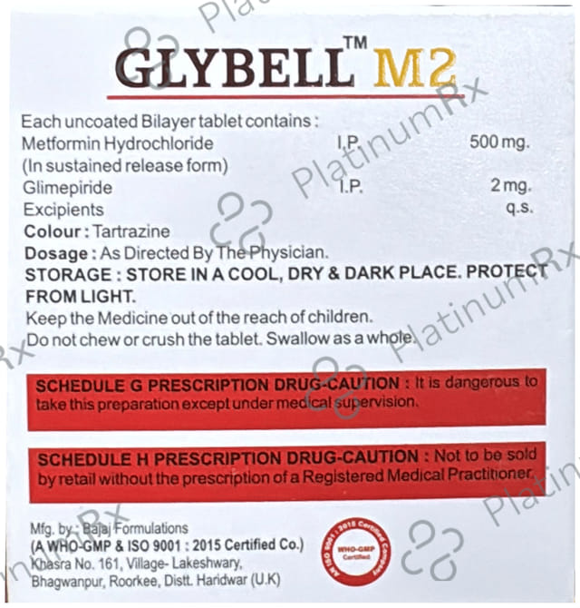 Glybell M 2/500mg Tabler 15s