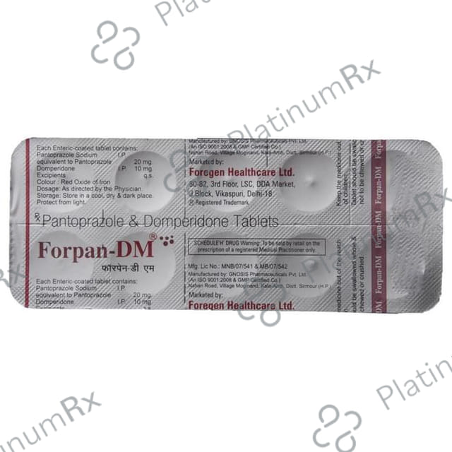 Forpan DM 10/20mg Tablet 10s