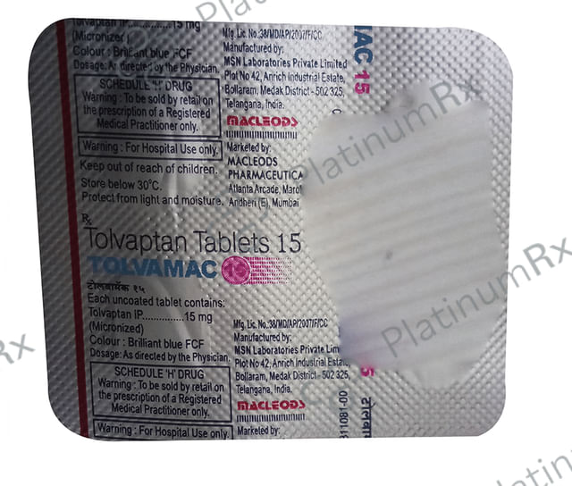 Tolvamac 15mg Tablet