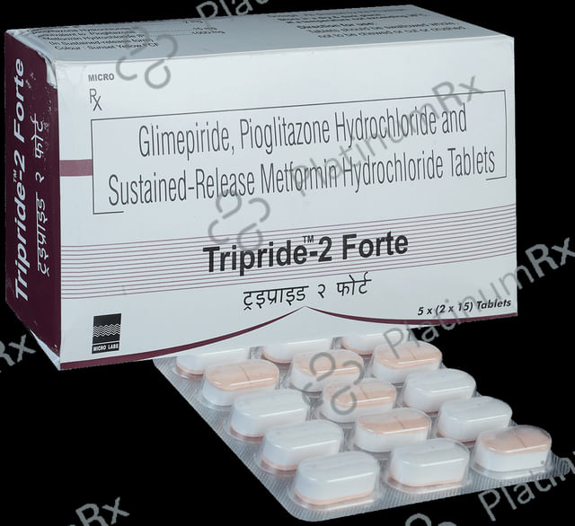 Tripride 2 Forte 2/1000/15mg Tablet SR 15s