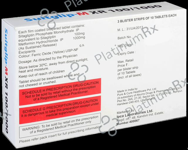 Suitglip M XR 100/1000 Tablet
