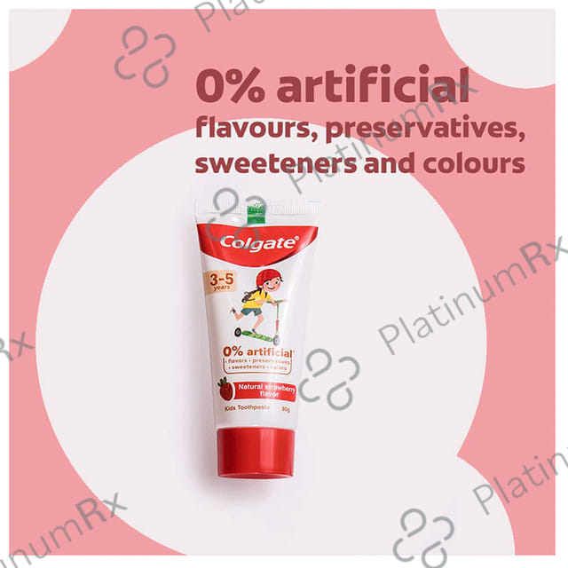 Colgate Kids 3 to 5 YearsNatural Strawberry Flavour Toothpaste 80gm