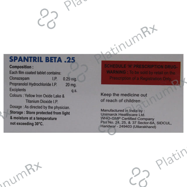 Spantril Beta .25 Tablet