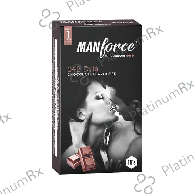 Manforce 342 Dots Xotic Chocolate Flavour Condom 10s
