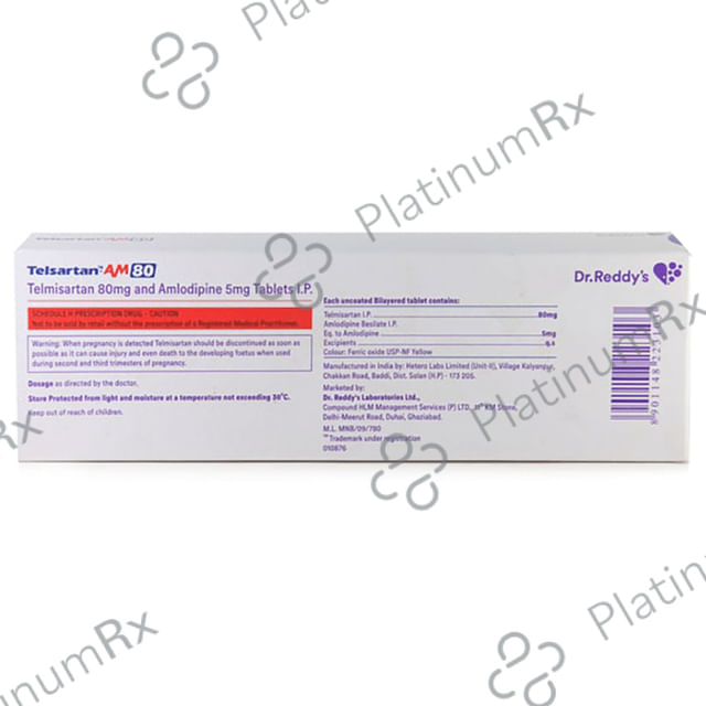 Telsartan AM 5/80mg Tablet 10s