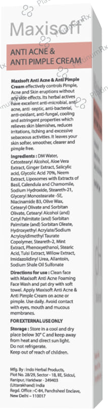 Maxisoft PH Balanced Anti Acne & Anti Pimple Cream (25gm Each) 4 Tubes