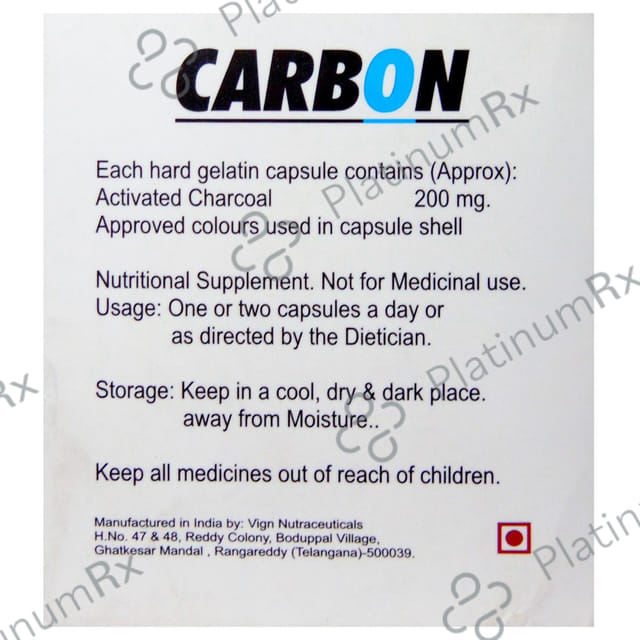 Carbon 200mg Capsule 10s