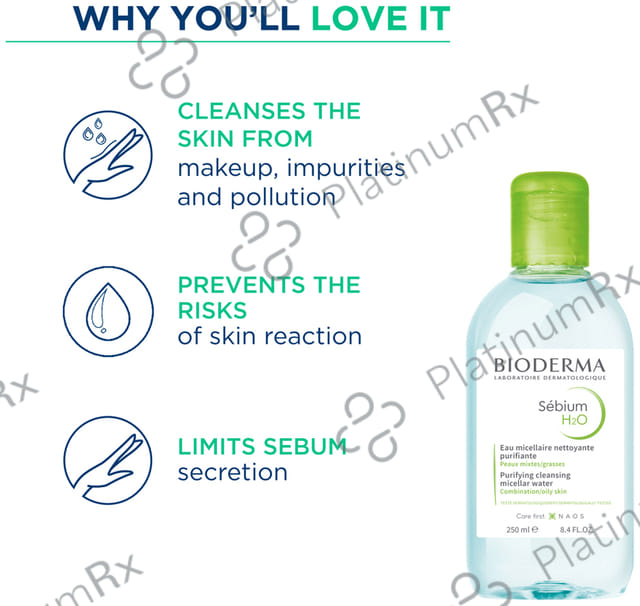 Bioderma Sebium H2O Purifying Cleansing Micelle Solution 250 ml
