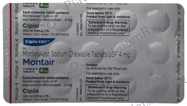 Montair 4mg Chewable Tablet 15s