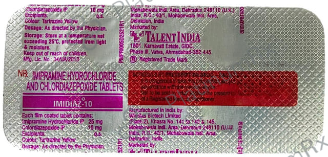 Imidiaz 10/25mg Tablet 10s