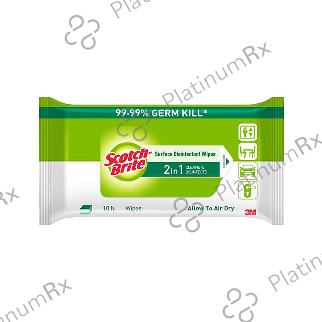 Scotch Brite Surface Disinfectant Wipes 2 in 1 Cleans & Disinfects 10 wipes