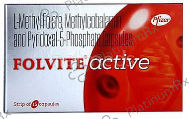 Folvite Active 1000/1500mcg/0.5mg Capsule 15s