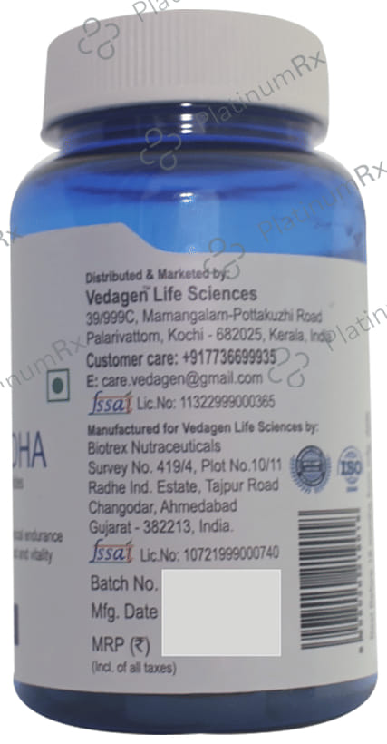 Vedagen Ashwagandha 500mg Tablet