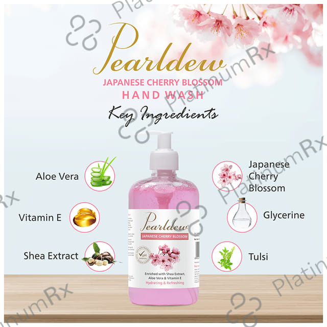 Pearldew Japanese Cherry Blossom Handwash (500ml Each) 1 Bottle