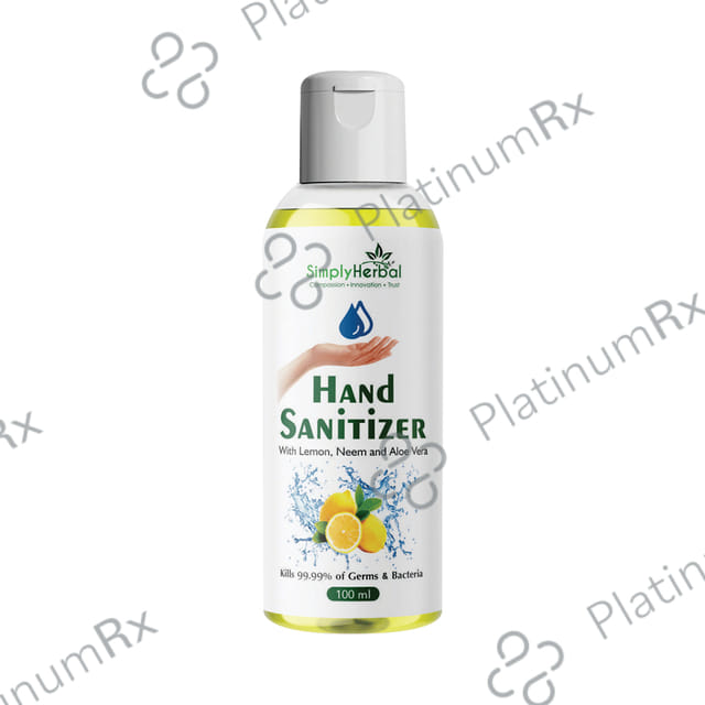 Simply Herbal Hand Sanitizer with Lemon,Neem & Aloevera Kills 99.99% Germs & Bacteria Sanitizer