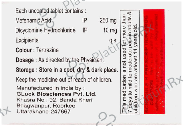Mangesic 10/250mg Spas Tablet 10s