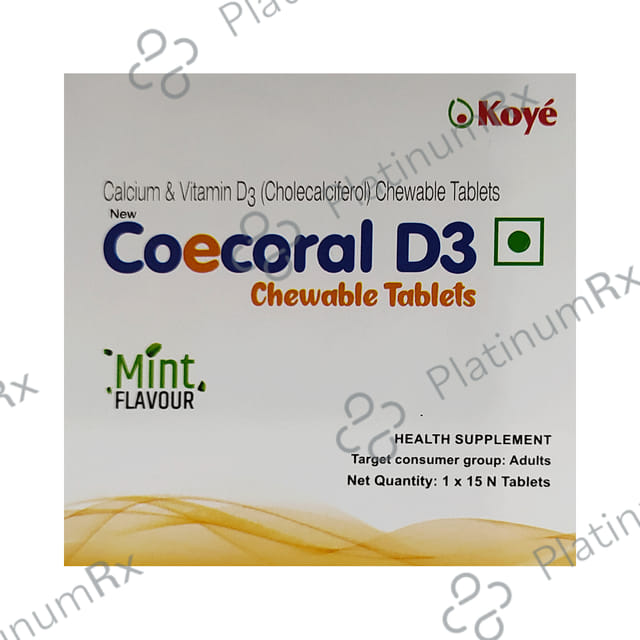 Coecoral D3 Chewable Mint Tablet 15s