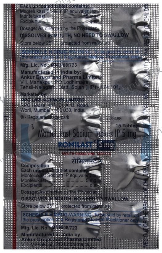 Romilast 5mg Tablet MD 15s