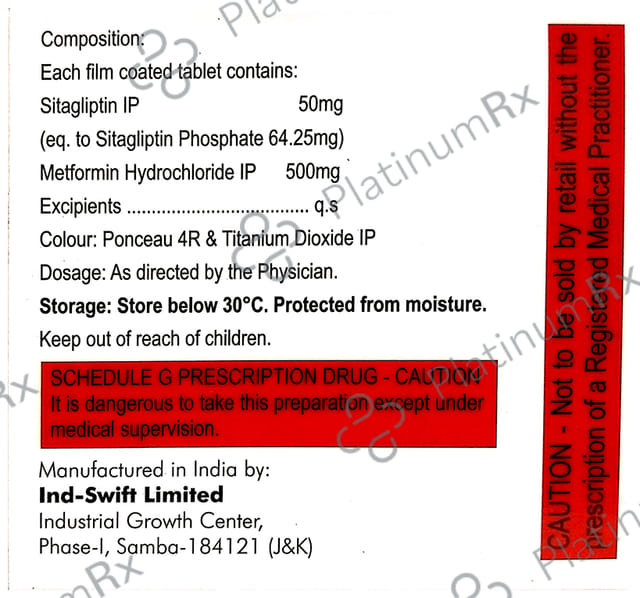 Xitoglip-M 50mg/500mg Tablet