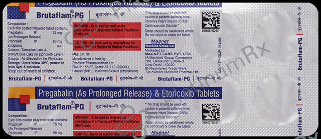 Brutaflam PG 75mg/60mg Tablet