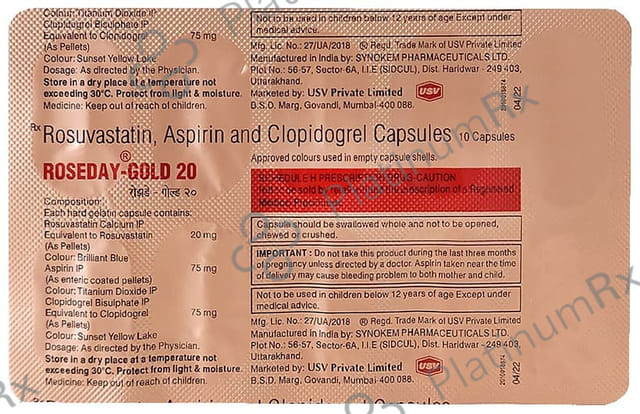 Roseday Gold 75/20/75mg Capsule 10s