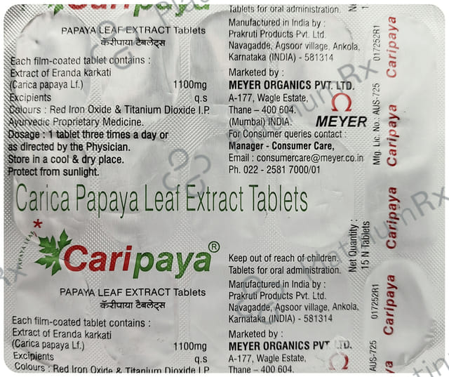 Caripaya Tablet 15s