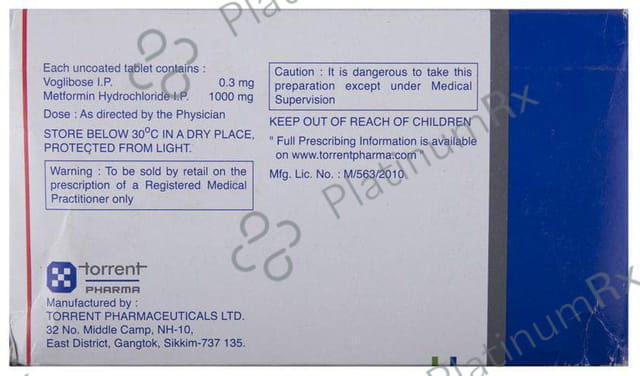 Voglitor MF Forte 1000/0.3mg Tablet 10s