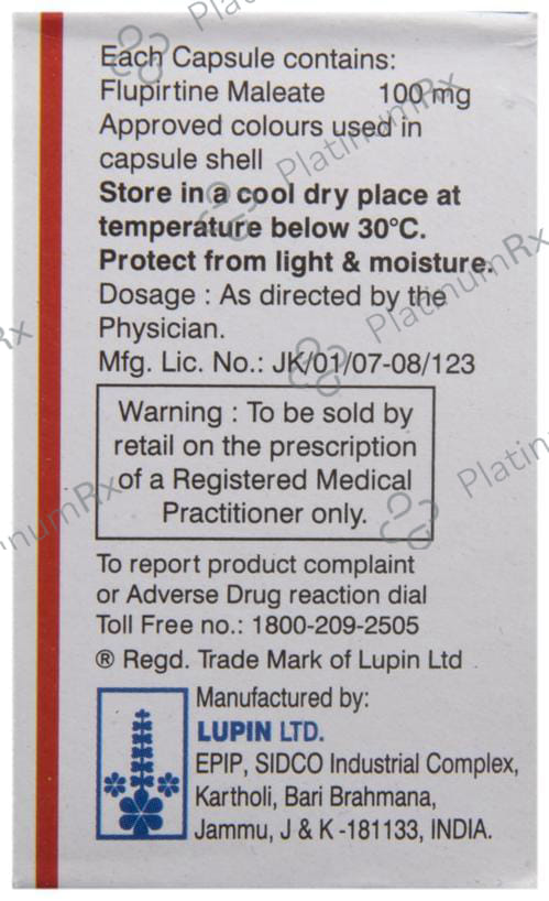 Lupirtin 100mg Capsule 10s