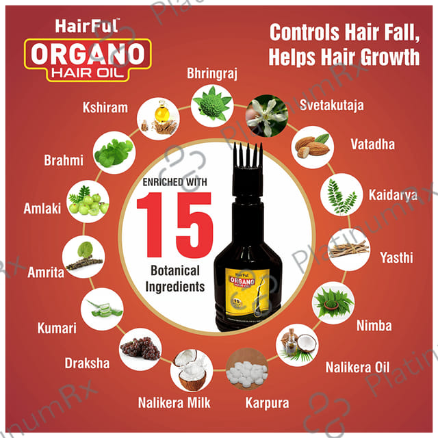 HairFul Organo Hair Oil for Hair Growth with 13 Ayurvedic Herbs