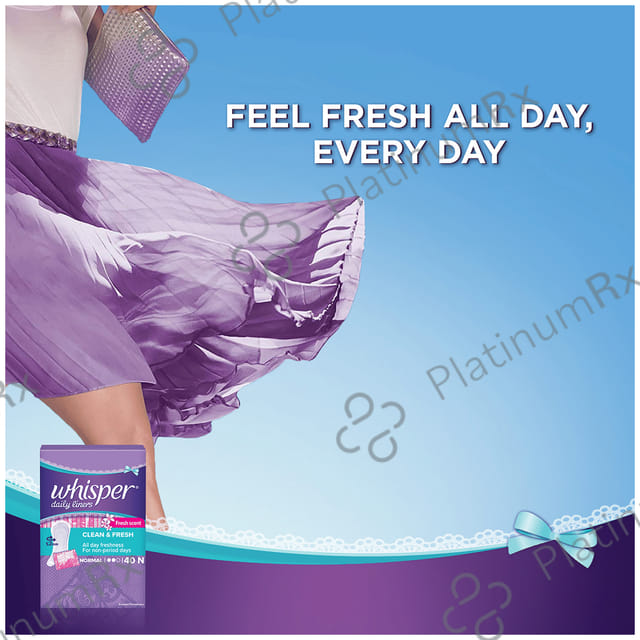 Whisper Daily Liners - All Day Clean & Fresh for Non-Period Days