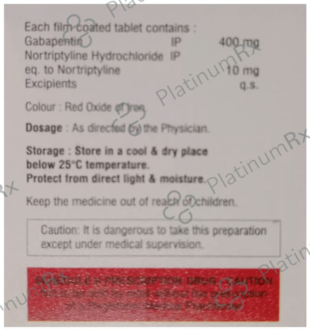 Smerzgab 400/10mg NT Tablet 10s