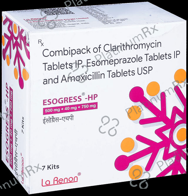 Esogress HP Combipack 750/500/40mg Tablet 1s