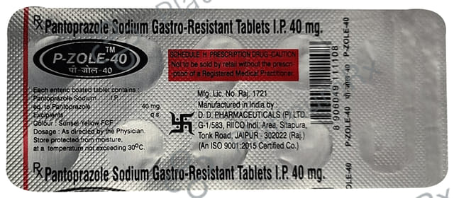 P-Zole 40mg Tablet