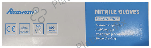 Romsons Nitrile Pair of Gloves Medium