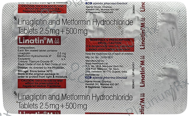Linatin M 500/2.5mg Tablet 10s