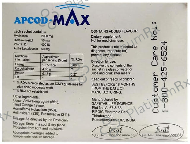 Apcod-Max Sachet