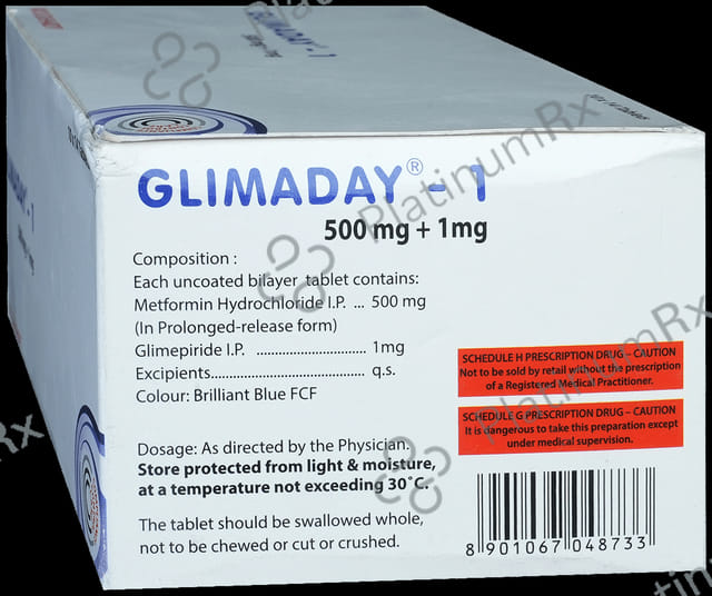 Glimaday 1/500mg Tablet PR 14s