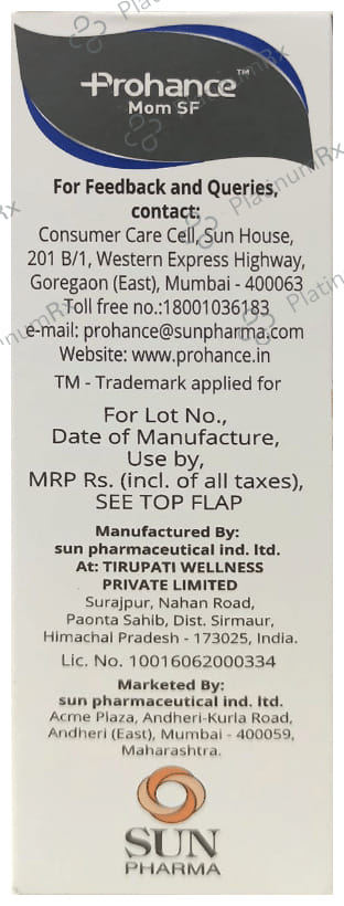 Prohance Mom Sf Chocolate Flavous Powder 200gm