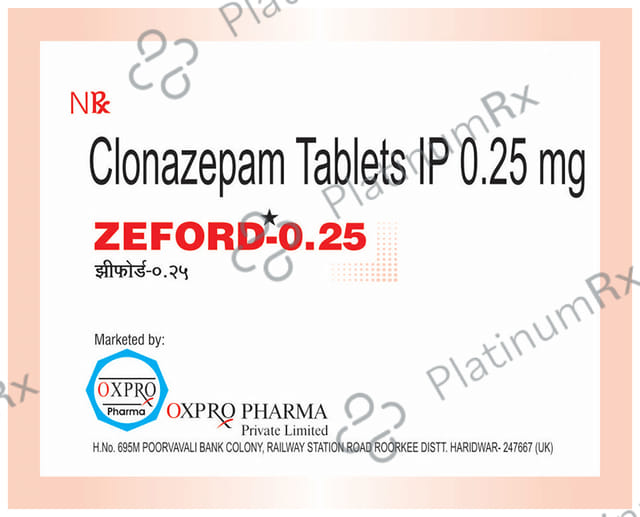 Zeford 0.25mg Tablet 10s Oxpro Pharma Pvt. Ltd.