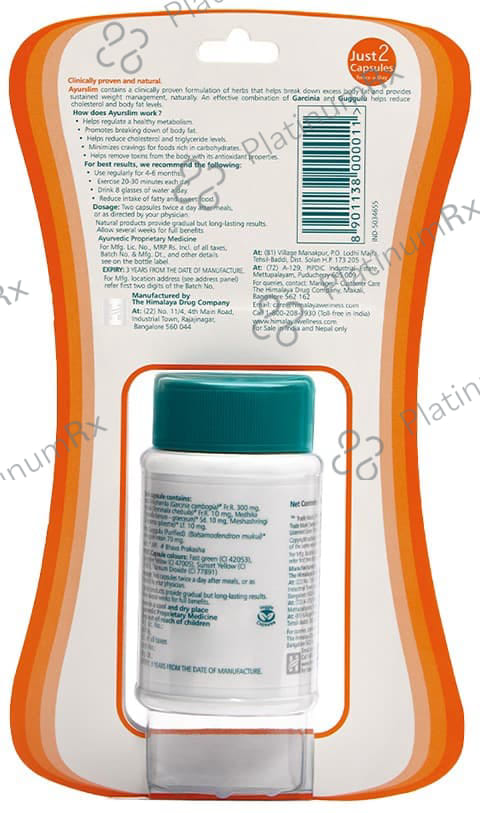Himalaya AyurSlim Capsule 180s