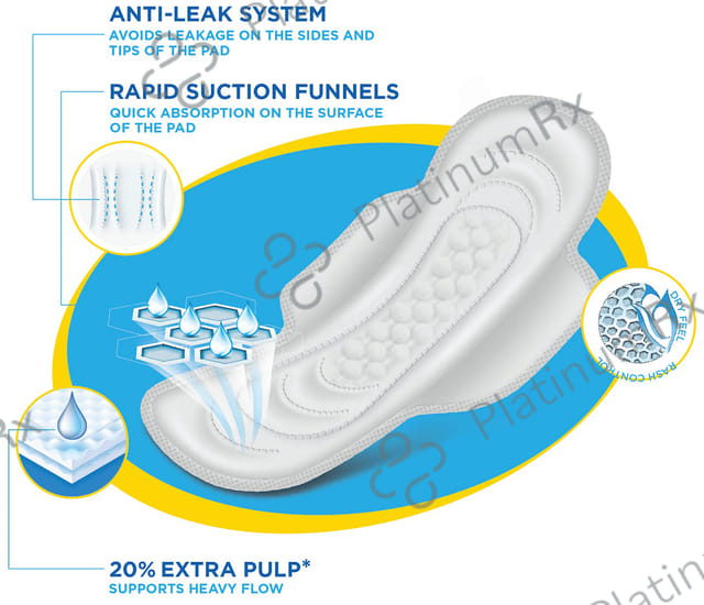Amrutanjan Comfy Snug Fit Sanitary Pads Dry XL