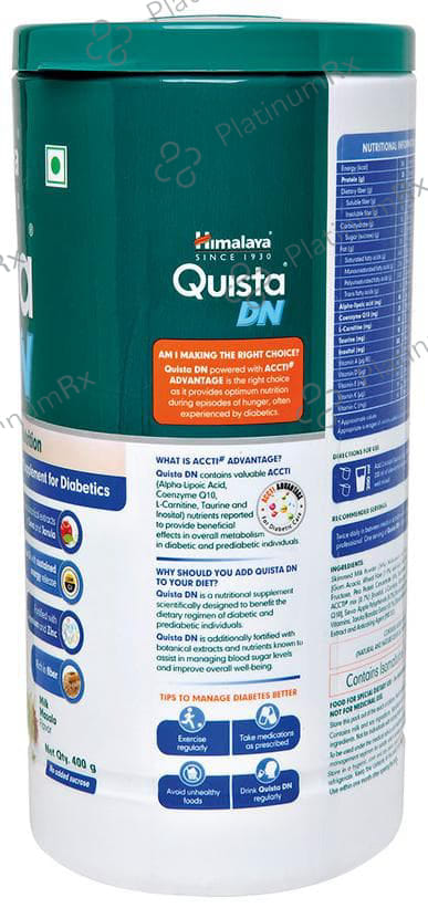 Himalaya Nutrition Quista DN Nutritional Supplement For Diabetics Powder 400gm
