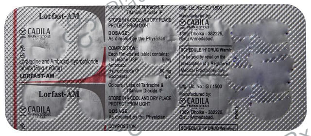 Lorfast AM 60/5mg Tablet 10s