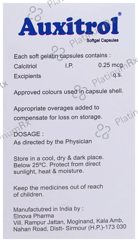 Auxitrol 0.25mcg Capsule 10s