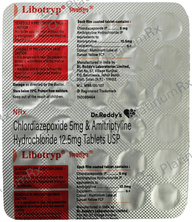 Libotryp 12.5 mg/5 mg Tablet