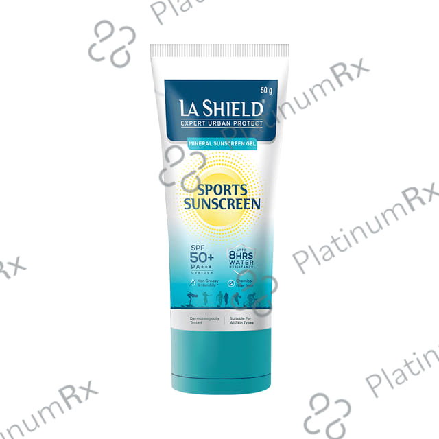 La Shield Mineral Sports Sunscreen SPF 50 Gel 50gm
