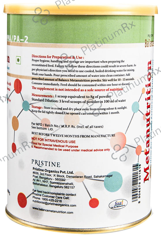 Pristine Balance Metanutrition MMA/PA 2 (3 Years & Above) Powder Chocolate